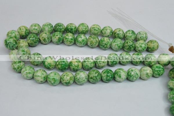 CRF186 15.5 inches 16mm round dyed rain flower stone beads wholesale