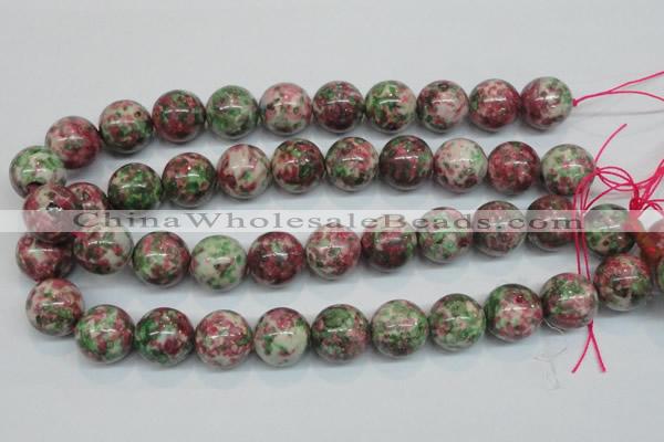 CRF28 15.5 inches 18mm round dyed rain flower stone beads wholesale