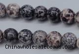 CRF283 15.5 inches 10mm round dyed rain flower stone beads