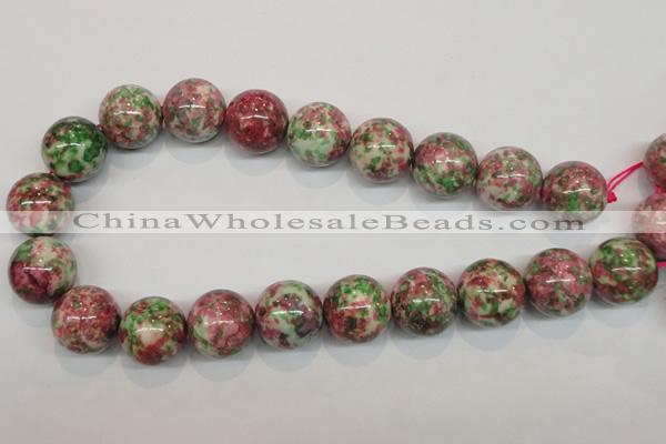 CRF29 15.5 inches 20mm round dyed rain flower stone beads wholesale