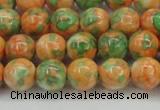 CRF310 15.5 inches 10mm round dyed rain flower stone beads wholesale