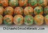 CRF311 15.5 inches 12mm round dyed rain flower stone beads wholesale