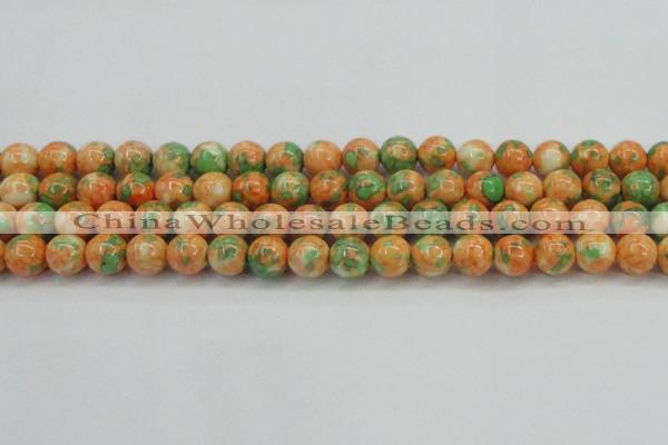CRF312 15.5 inches 14mm round dyed rain flower stone beads wholesale