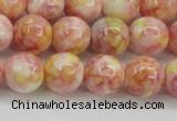 CRF318 15.5 inches 12mm round dyed rain flower stone beads wholesale