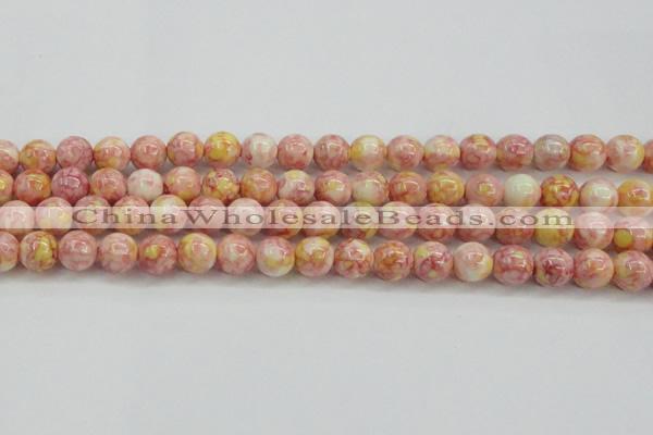 CRF318 15.5 inches 12mm round dyed rain flower stone beads wholesale