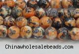 CRF321 15.5 inches 4mm round dyed rain flower stone beads wholesale