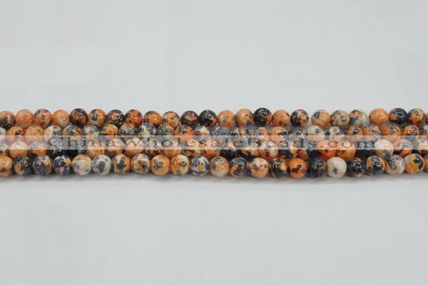 CRF322 15.5 inches 6mm round dyed rain flower stone beads wholesale