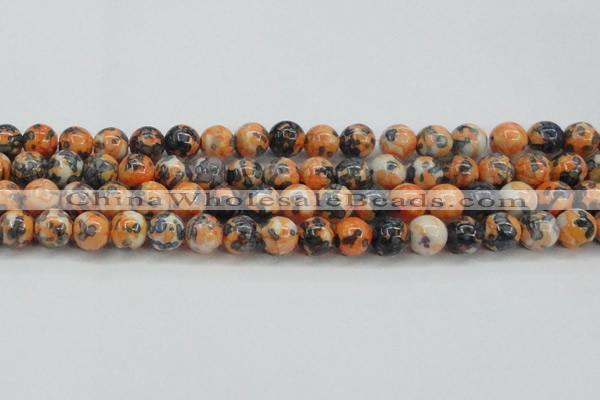 CRF326 15.5 inches 14mm round dyed rain flower stone beads wholesale