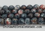 CRF328 15.5 inches 4mm round dyed rain flower stone beads wholesale