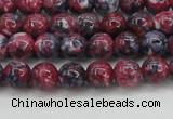 CRF342 15.5 inches 4mm round dyed rain flower stone beads wholesale