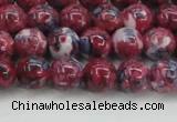 CRF344 15.5 inches 8mm round dyed rain flower stone beads wholesale