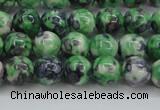 CRF350 15.5 inches 6mm round dyed rain flower stone beads wholesale