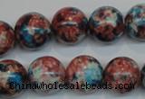 CRF38 15.5 inches 16mm round dyed rain flower stone beads wholesale