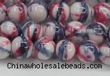 CRF407 15.5 inches 10mm round dyed rain flower stone beads wholesale