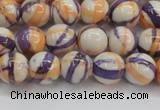 CRF412 15.5 inches 8mm round dyed rain flower stone beads wholesale