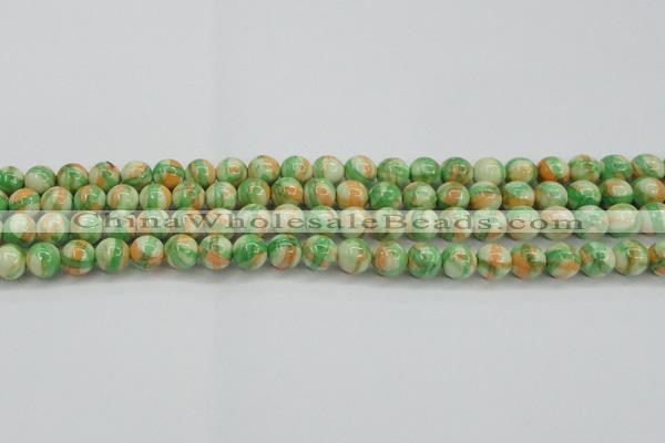 CRF418 15.5 inches 8mm round dyed rain flower stone beads wholesale