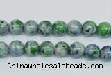 CRF43 15.5 inches 6mm round dyed rain flower stone beads wholesale