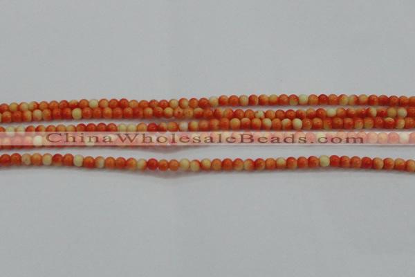 CRF437 15.5 inches 3mm round dyed rain flower stone beads wholesale