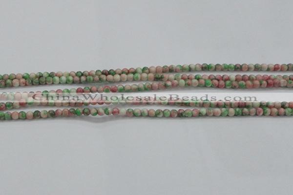 CRF449 15.5 inches 3mm round dyed rain flower stone beads wholesale