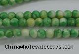 CRF454 15.5 inches 3mm round dyed rain flower stone beads wholesale