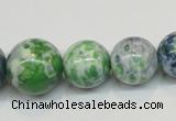 CRF52 15.5 inches multi sizes round dyed rain flower stone beads