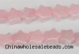 CRG11 15.5 inches 12*12mm star rose quartz gemstone beads wholesale