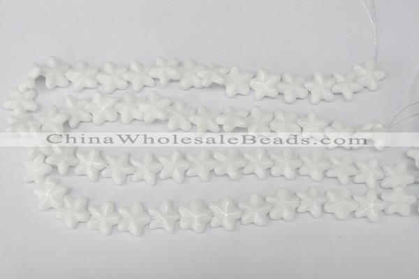 CRG20 15.5 inches 16*16mm star white agate gemstone beads wholesale