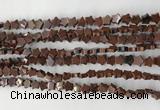 CRG32 15.5 inches 6mm flat star mahogany obsidian beads wholesale