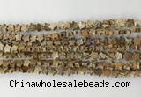 CRG33 15.5 inches 6mm flat star picture jasper beads wholesale