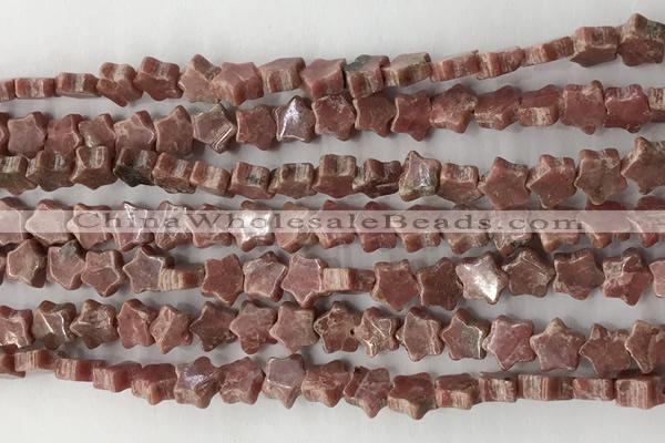 CRG36 15.5 inches 6mm flat star gemstone beads wholesale