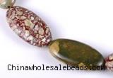 CRH03 different sizes natural rhyolite oval beads Wholesale