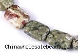 CRH07 different sizes rectangle natural rhyolite bead Wholesale