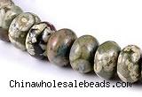 CRH10 different sizes roundel natural rhyolite beads Wholesale