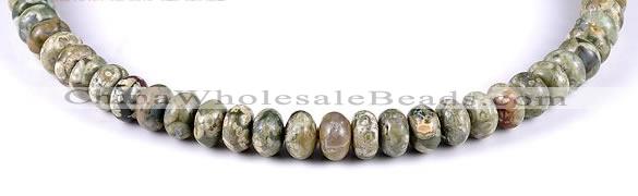 CRH10 different sizes roundel natural rhyolite beads Wholesale