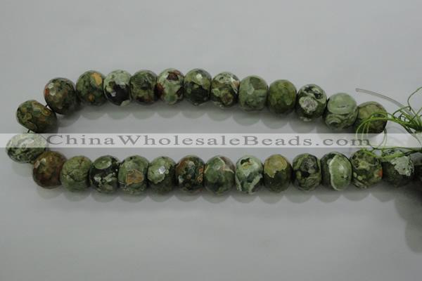 CRH125 15.5 inches 15*20mm faceted rondelle rhyolite gemstone beads