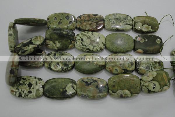CRH144 15.5 inches 25*35mm rectangle rhyolite gemstone beads