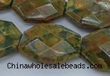 CRH152 15.5 inches 20*25mm - 22*30mm faceted freeform rhyolite beads