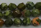 CRH162 15.5 inches 8mm faceted nuggets rhyolite gemstone beads