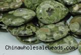 CRH48 15.5 inches 18*25mm flat teardrop rhyolite beads wholesale