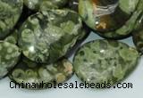 CRH49 15.5 inches 22*30mm flat teardrop rhyolite beads wholesale