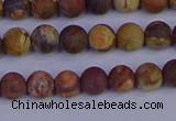 CRH511 15.5 inches 6mm round matte rhyolite gemstone beads