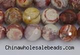 CRH520 15.5 inches 8mm faceted round rhyolite gemstone beads