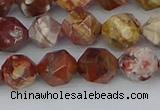 CRH548 15.5 inches 8mm faceted nuggets rhyolite gemstone beads