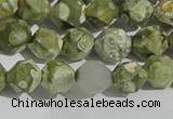 CRH554 15.5 inches 8mm faceted nuggets matte rhyolite gemstone beads