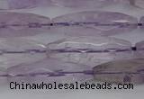 CRI04 15.5 inches 10*30mm faceted rice amethyst beads wholesale