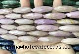 CRI145 15.5 inches 10*30mm faceted rice phosphosiderite beads