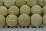 CRI204 15.5 inches 12mm round riverstone beads wholesale