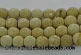 CRI210 15.5 inches 4mm faceted round riverstone beads wholesale