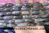 CRI305 15.5 inches 10*25mm rice labradorite beads wholesale