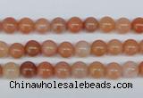 CRJ200 15.5 inches 6mm round natural red jade gemstone beads